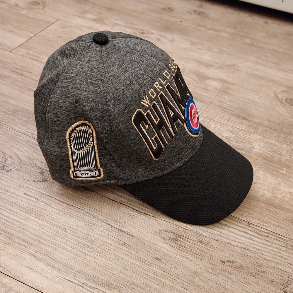 Chicago Cubs Hat Cap Mens Stretch Fit New Era OSFM 39Thirty Worlrd Series MLB - Picture 3 of 7